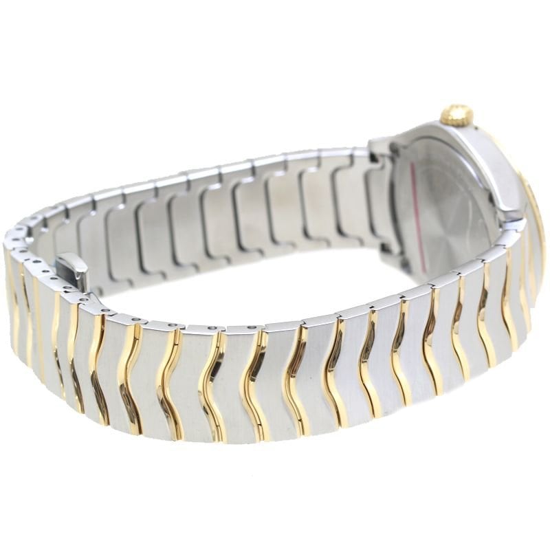 クラシックウェーブ 1216553 ベゼルダイヤ 8Pダイヤ【2022年購入/電池交換済】K18YG イエローゴールド xステンレススチール レディース /39903【中古】【腕時計】