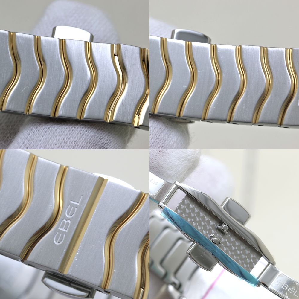 クラシックウェーブ 1216553 ベゼルダイヤ 8Pダイヤ【2022年購入/電池交換済】K18YG イエローゴールド xステンレススチール レディース /39903【中古】【腕時計】