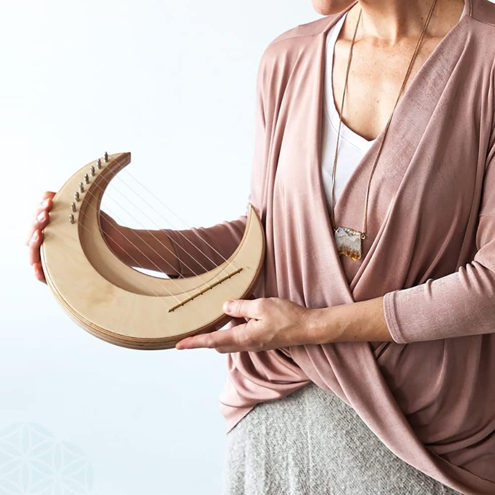 ライアーハープ 子供 大人 初心者向け 木製楽器 + シンプル 8弦