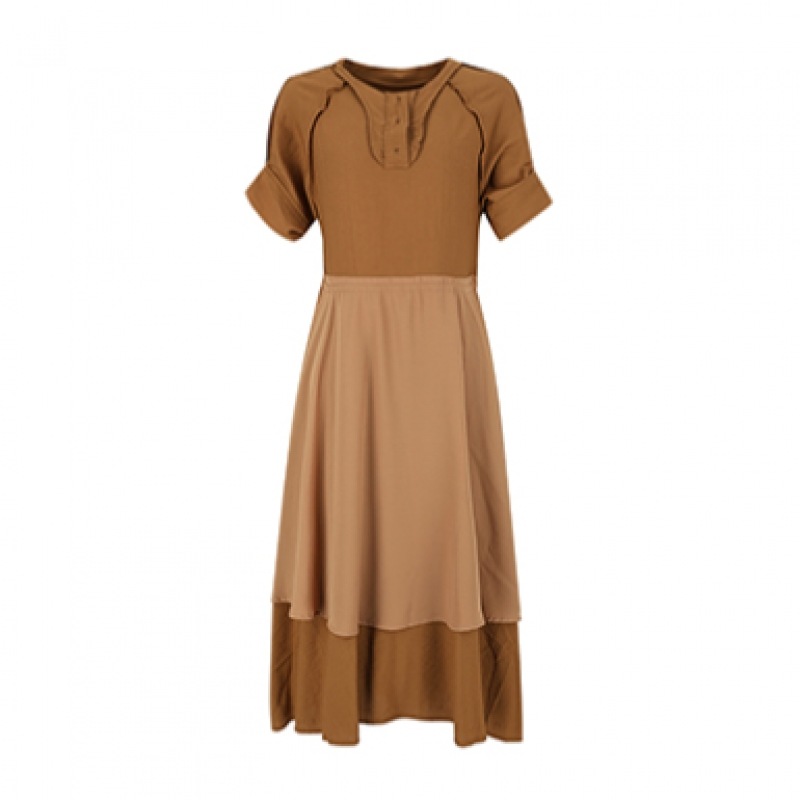 (ニューヨーク訪問) ツーカラーベルトドレス (VY5OP3N)