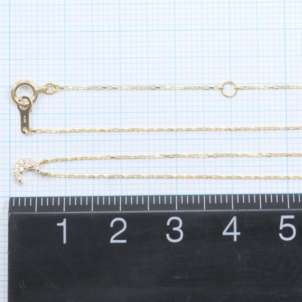 エテ K18YG ネックレス ダイヤ 0.02 総重量約0.9g 約40cm ジュエリー 中古 エテ K18YG ネックレス ダイヤ 0.02 総重量約0.9g 約40cm ジュエリー 中古