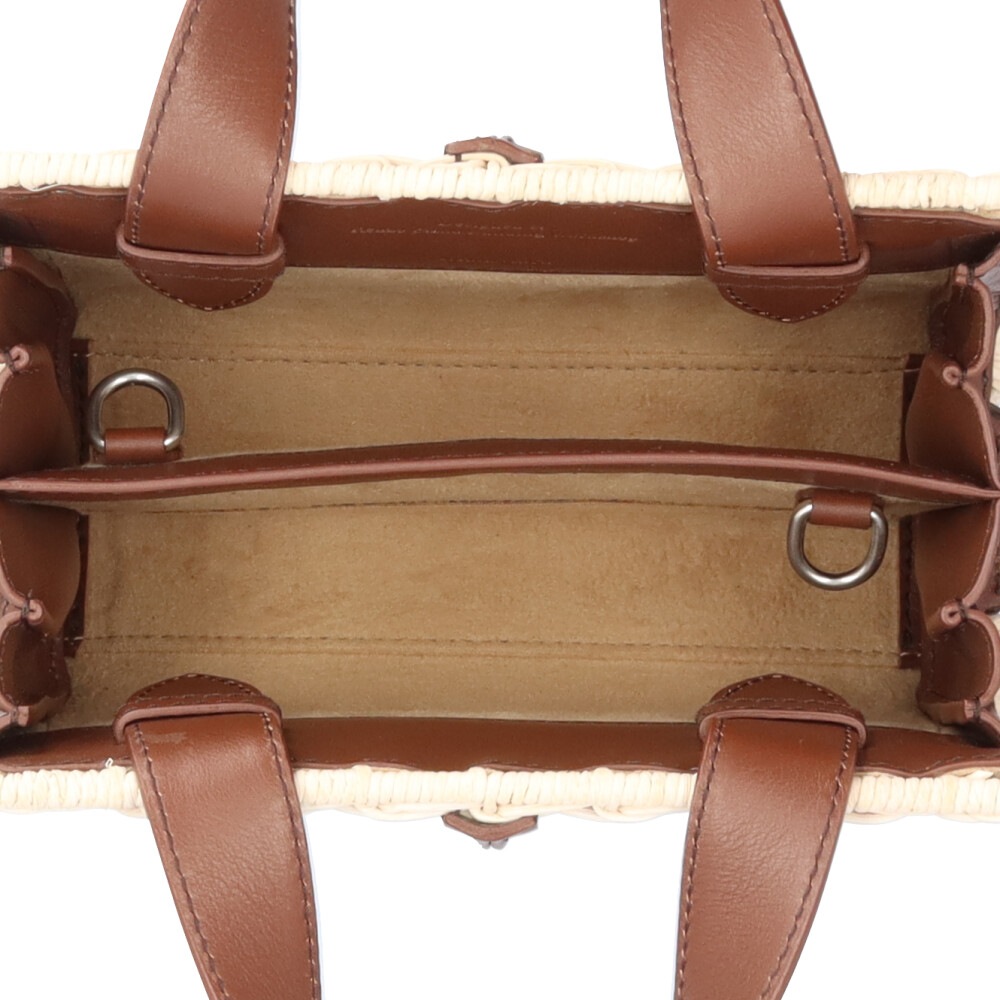 マックスマーラ ホイットニー ショルダーバッグ 籐 ホワイト MAX MARA 中古