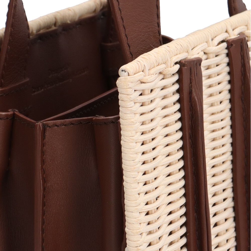 マックスマーラ ホイットニー ショルダーバッグ 籐 ホワイト MAX MARA 中古