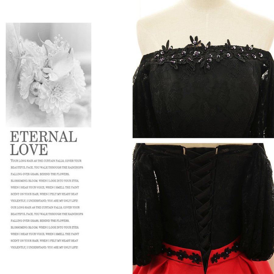 ウェディングドレス 演奏会用ロングドレス カラードレス 人気 ペールオレンジ カラオケ大会 ステージ衣装 レッド