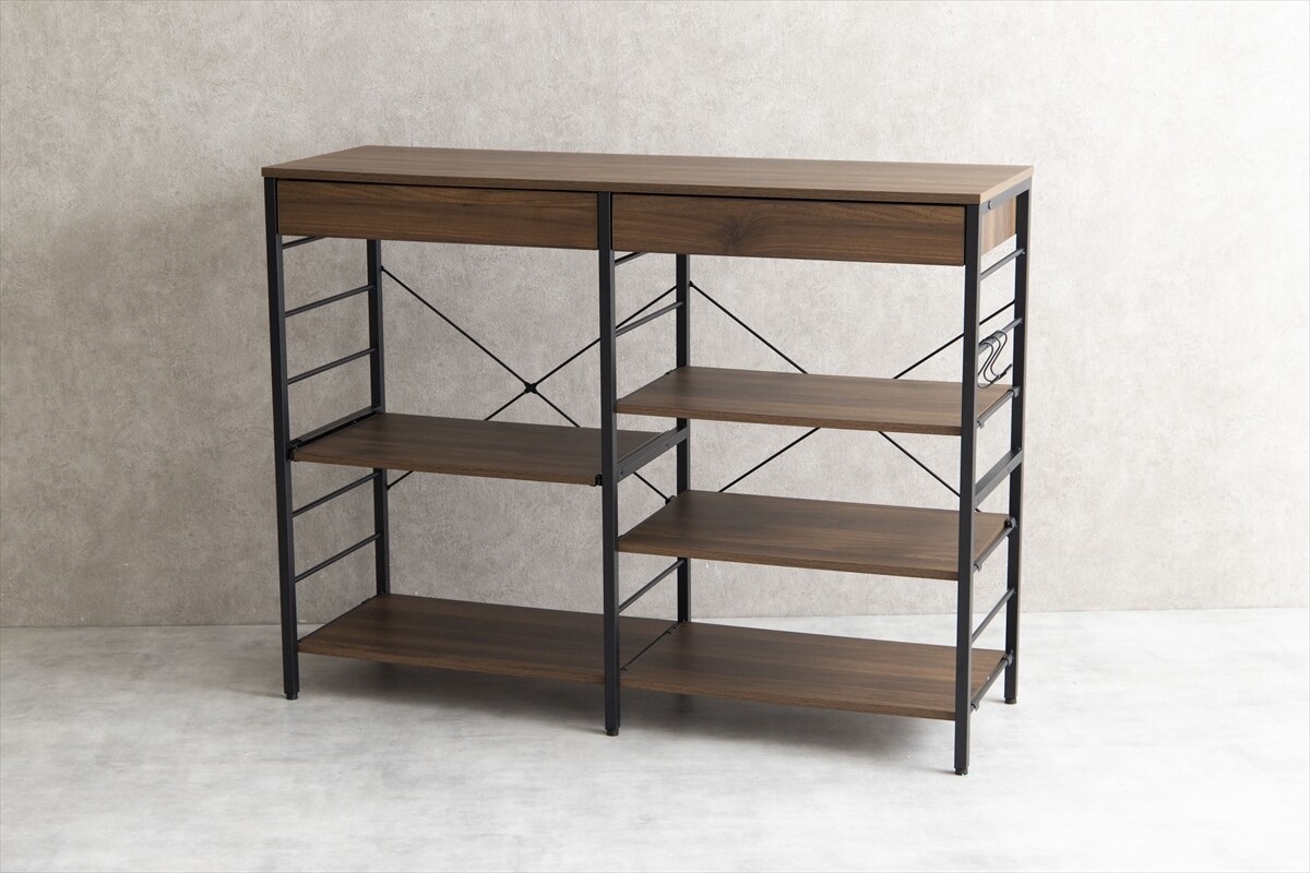 【幅120cm】Cammy レンジラック レンジラック レンジ台 引き出し 棚 スライドトレー シンプル キッチン 【幅120cm】Cammy レンジラック レンジラック レンジ台 引き出し 棚 スライドトレー シンプル キッチン