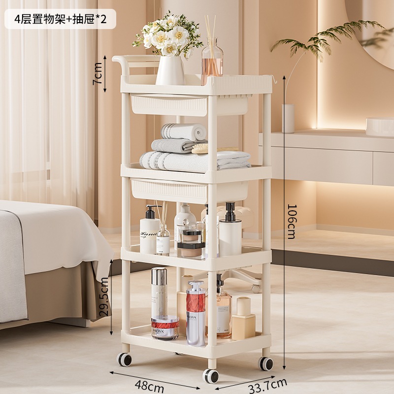 ホームカートストレージラックハンドプッシュツールカートケアタンカー家庭用寝室のベビー用品ストレージrack ホームカートストレージラックハンドプッシュツールカートケアタンカー家庭用寝室のベビー用品ストレージrack