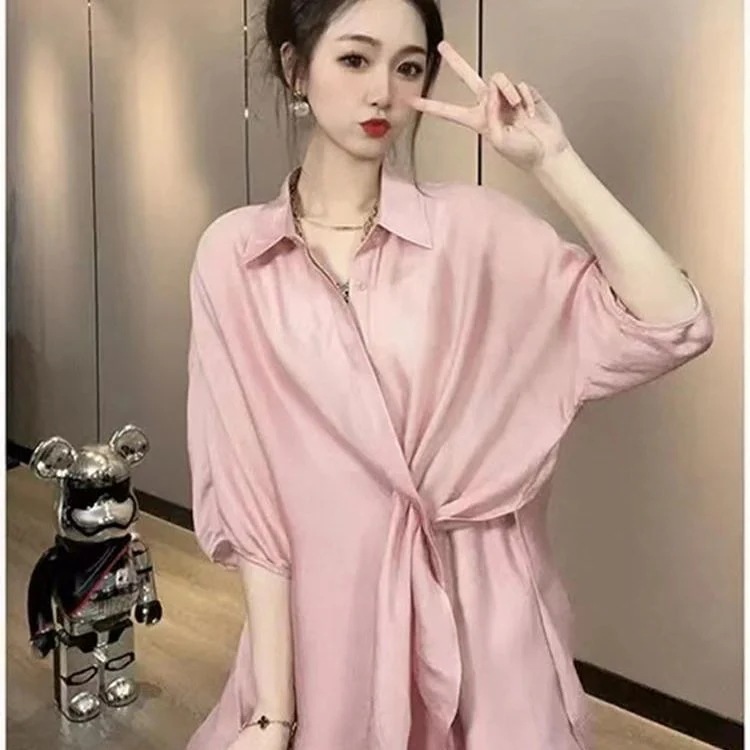 【新品追加】超薄純色シンプルなオープンシャツ女性のワイドパンツ2点セットカジュアルファッション涼しく楽ちんセットアップYXL0290 【新品追加】超薄純色シンプルなオープンシャツ女性のワイドパンツ2点セットカジュアルファッション涼しく楽ちんセットアップYXL0290