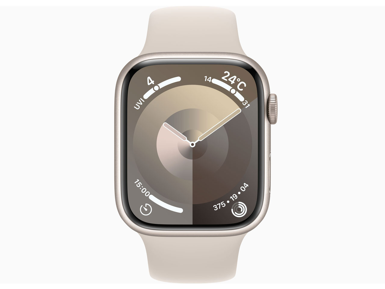 Apple Watch Series 9 GPSモデル 45mm MR963J/A [スターライトスポーツバンド S/M]