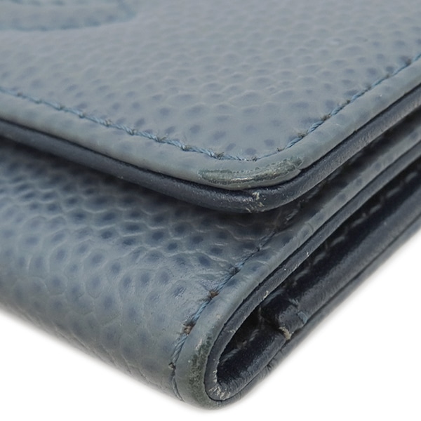 CHANEL キーケース ブルー シャネル CHANEL キーケース ココマーク キャビアスキン ブルー系