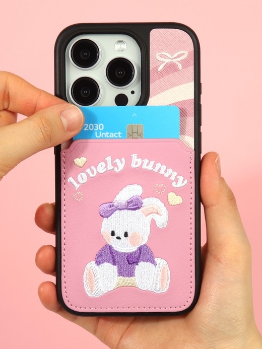 ニューレトロ 刺繍 ポケット ケース iPhoneケース　GALAXYケース