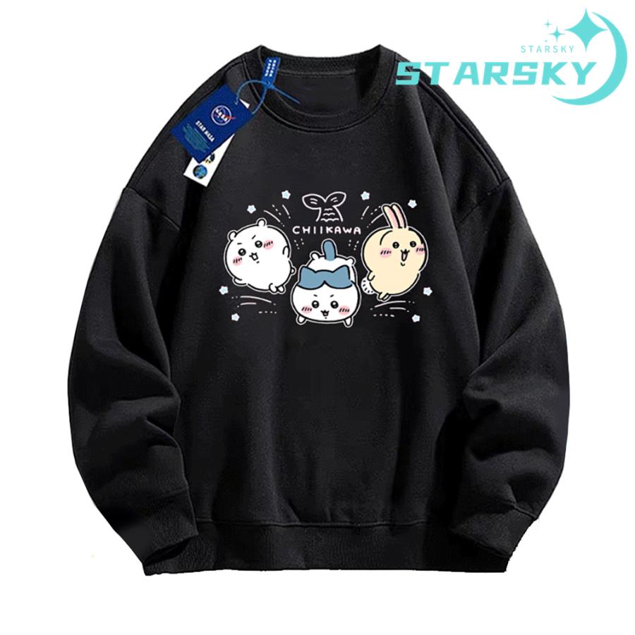 [赤字販売][出荷が早い]ちいかわ　ハチワレ　ウサギ トレーナー 長袖Ｔシャツ スウェット トップス　棉　男女兼用　長袖　 裏起毛あり　春秋冬　可愛い プレゼント　ギフト