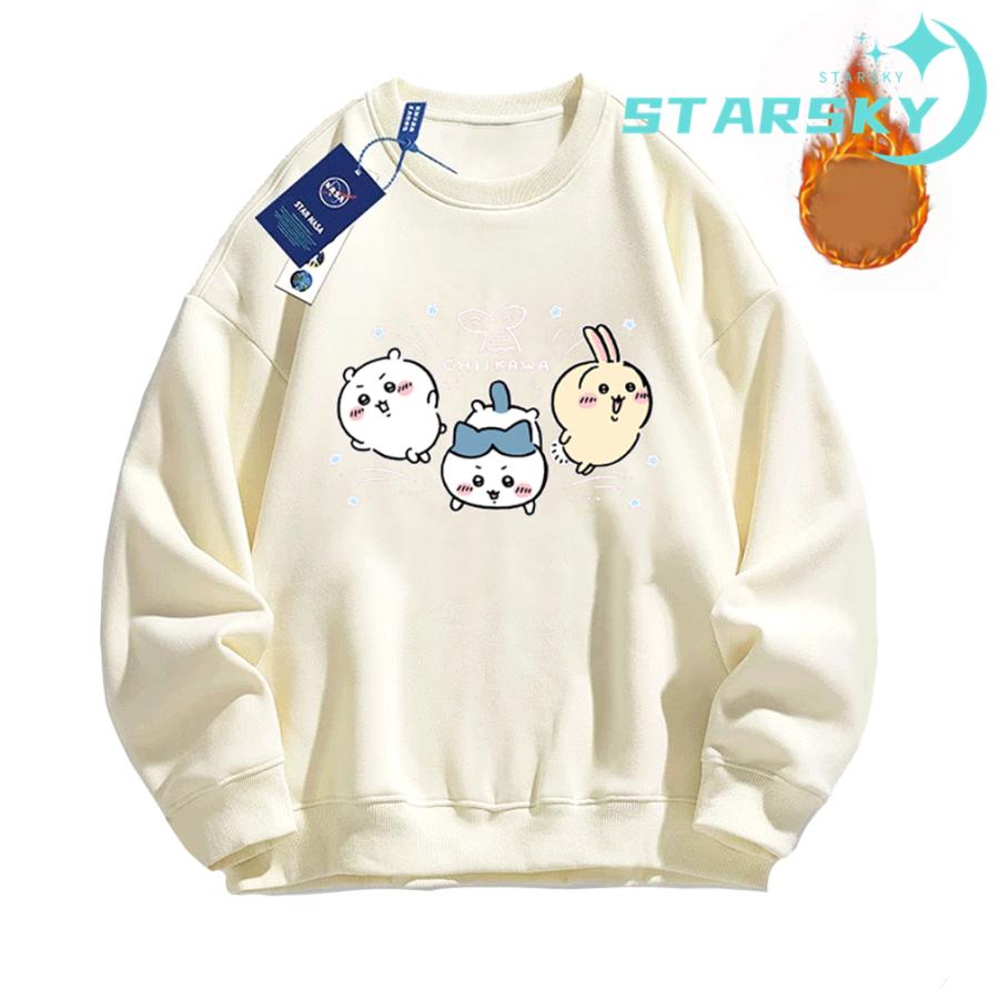 [赤字販売][出荷が早い]ちいかわ　ハチワレ　ウサギ トレーナー 長袖Ｔシャツ スウェット トップス　棉　男女兼用　長袖　 裏起毛あり　春秋冬　可愛い プレゼント　ギフト