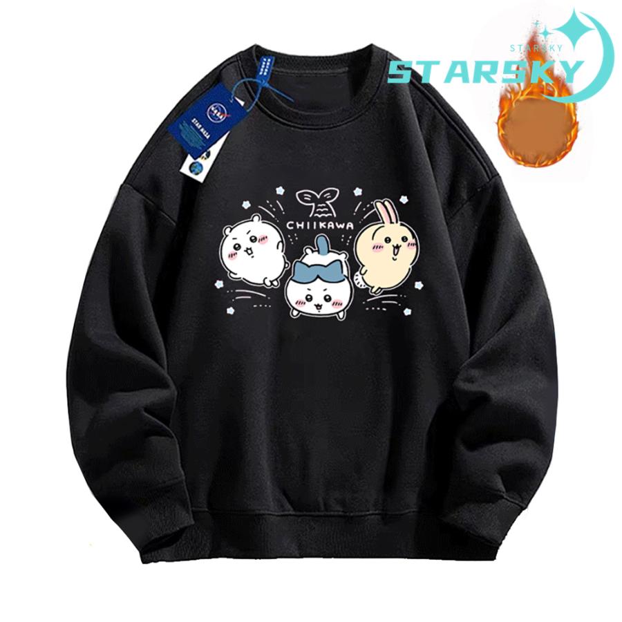 [赤字販売][出荷が早い]ちいかわ　ハチワレ　ウサギ トレーナー 長袖Ｔシャツ スウェット トップス　棉　男女兼用　長袖　 裏起毛あり　春秋冬　可愛い プレゼント　ギフト