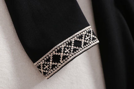 上品 結婚式 二次... : レディース服 刺繍 7分袖 スリム 超特価