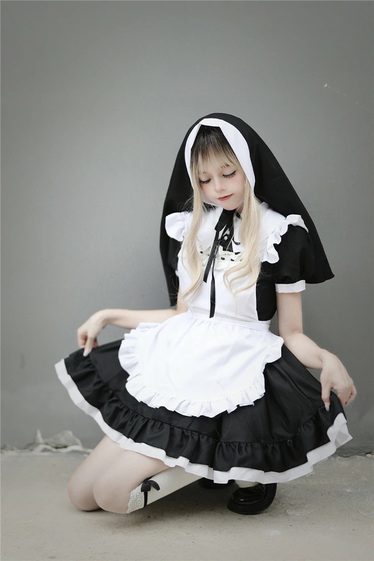 メイド服 シスター ワンピース エプロン カチューシャ メイド レディース ワンピ 正統派メイド コスプレ メイド服 シスター ワンピース エプロン カチューシャ メイド レディース ワンピ 正統派メイド コスプレ