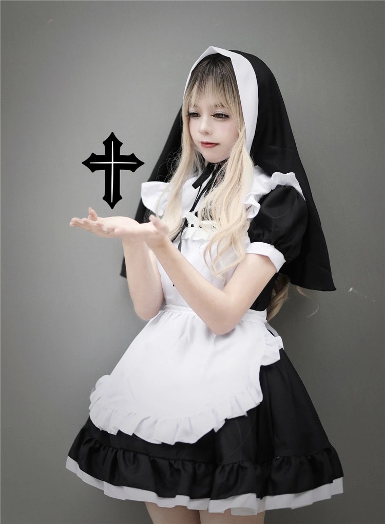 メイド服 シスター ワンピース エプロン カチューシャ メイド レディース ワンピ 正統派メイド コスプレ メイド服 シスター ワンピース エプロン カチューシャ メイド レディース ワンピ 正統派メイド コスプレ