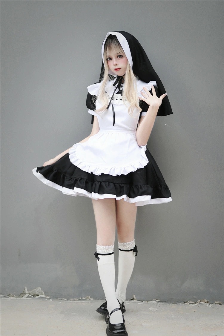 メイド服 シスター ワンピース エプロン カチューシャ メイド レディース ワンピ 正統派メイド コスプレ メイド服 シスター ワンピース エプロン カチューシャ メイド レディース ワンピ 正統派メイド コスプレ