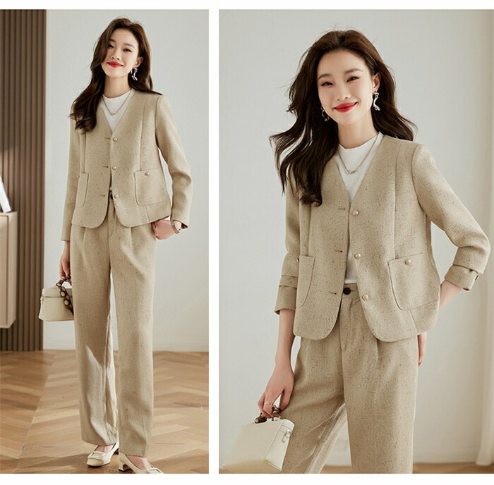 セットアップ レディース スーツ パンツスーツ ツイード風 セレモニー ママセット ビジネススーツ フォーマル テーラードジャケット&ワイドパンツ 2点セット 入学式 卒業式 入園式 卒園式 着痩せ セットアップ レディース スーツ パンツスーツ ツイード風 セレモニー ママセット ビジネススーツ フォーマル テーラードジャケット&ワイドパンツ 2点セット 入学式 卒業式 入園式 卒園式 着痩せ