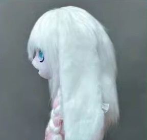 着ぐるみヘッド ウサギ 白 兎面 垂れ耳 全頭ヘッド ケモノ マスク ファースーツ ぬいぐるみ コスプレ コスチューム