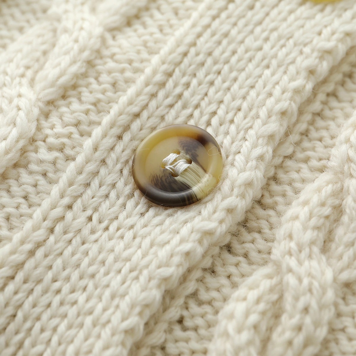 Oldderby Knitwear オールドダービーニットウェア カーディガン JM4001 レディース ニット Vネック 長袖 ウール ケーブル編み カラー3色