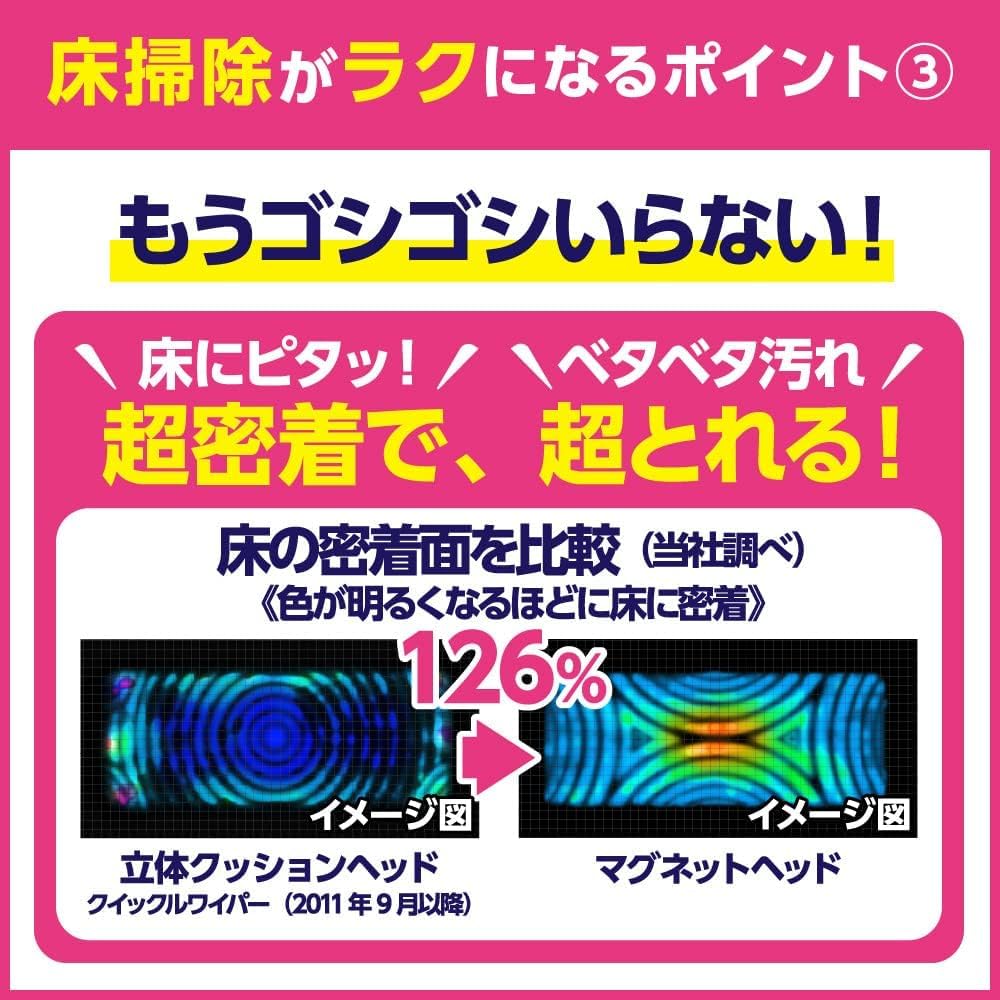 クイックルマグネットワイパー 1個 + クイックルワイパー フロア用掃除道具 ドライシート 40枚入 2個セット + Kunutonnオリジナルロゴ入りおまけ付 クイックルマグネットワイパー 1個 + クイックルワイパー フロア用掃除道具 ドライシート 40枚入 2個セット + Kunutonnオリジナルロゴ入りおまけ付