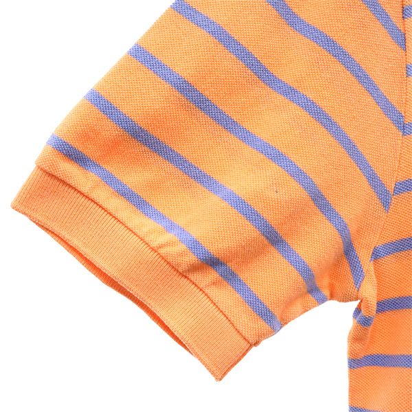 ポロバイラルフローレン 未使用 ボーダー 半袖 ポロシャツ M オレンジ×ブルー Polo by Ralph Lauren メンズ