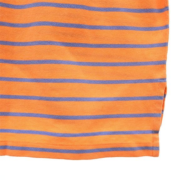 ポロバイラルフローレン 未使用 ボーダー 半袖 ポロシャツ M オレンジ×ブルー Polo by Ralph Lauren メンズ