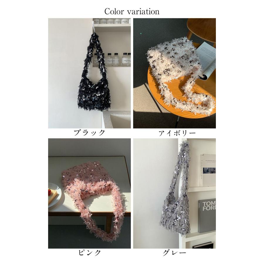 【夏セール!】スパンコール シャギー ワンハンドルバッグ 大人かわいい 2024春夏新作【akb312-130】【予約販売:15-20日】60込 【夏セール!】スパンコール シャギー ワンハンドルバッグ 大人かわいい 2024春夏新作【akb312-130】【予約販売:15-20日】60込