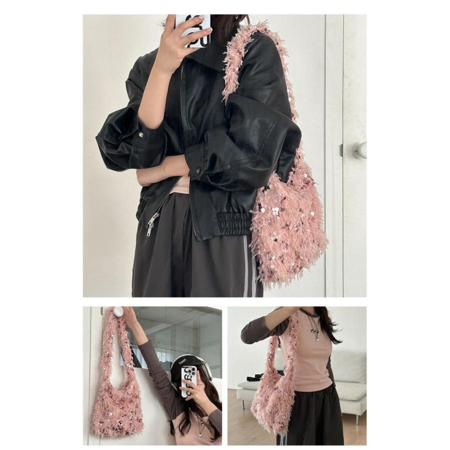 【夏セール!】スパンコール シャギー ワンハンドルバッグ 大人かわいい 2024春夏新作【akb312-130】【予約販売:15-20日】60込 【夏セール!】スパンコール シャギー ワンハンドルバッグ 大人かわいい 2024春夏新作【akb312-130】【予約販売:15-20日】60込