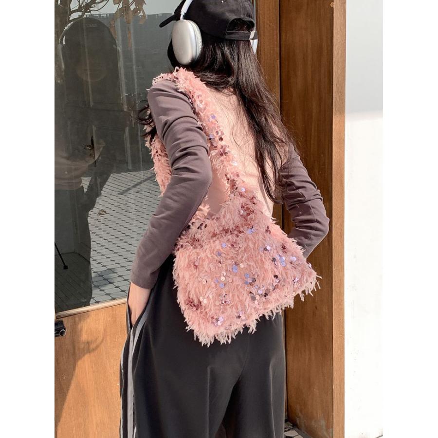 【夏セール!】スパンコール シャギー ワンハンドルバッグ 大人かわいい 2024春夏新作【akb312-130】【予約販売:15-20日】60込 【夏セール!】スパンコール シャギー ワンハンドルバッグ 大人かわいい 2024春夏新作【akb312-130】【予約販売:15-20日】60込