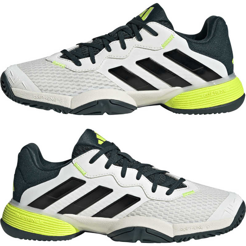 アディダス　adidas ジュニア バリケードテニスキッズ / BARRICADE TENNIS KIDS オフホワイト/コアブラック/オーロラアイビー 240 JH5126　JH5126_25FW