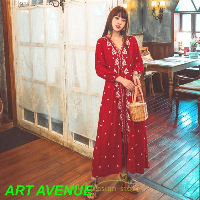 ワンピース 七分袖 春夏秋 ロング丈 コットン 大人可愛い 柔らかい シンプル カジュアル ナチュラル エスニック 刺繍 着痩せ Aライン リゾート 旅行 ワンピース 七分袖 春夏秋 ロング丈 コットン 大人可愛い 柔らかい シンプル カジュアル ナチュラル エスニック 刺繍 着痩せ Aライン リゾート 旅行