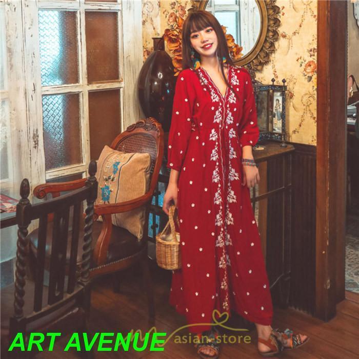 ワンピース 七分袖 春夏秋 ロング丈 コットン 大人可愛い 柔らかい シンプル カジュアル ナチュラル エスニック 刺繍 着痩せ Aライン リゾート 旅行 ワンピース 七分袖 春夏秋 ロング丈 コットン 大人可愛い 柔らかい シンプル カジュアル ナチュラル エスニック 刺繍 着痩せ Aライン リゾート 旅行