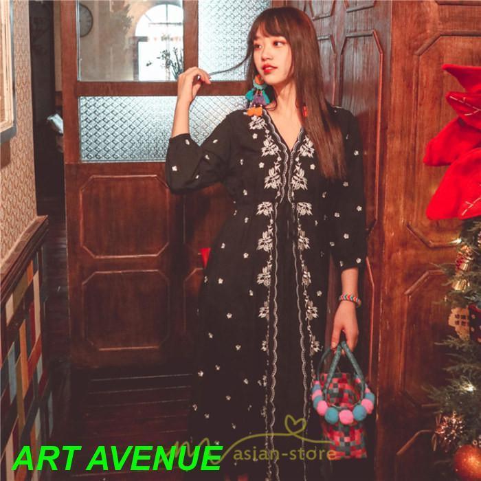 ワンピース 七分袖 春夏秋 ロング丈 コットン 大人可愛い 柔らかい シンプル カジュアル ナチュラル エスニック 刺繍 着痩せ Aライン リゾート 旅行 ワンピース 七分袖 春夏秋 ロング丈 コットン 大人可愛い 柔らかい シンプル カジュアル ナチュラル エスニック 刺繍 着痩せ Aライン リゾート 旅行