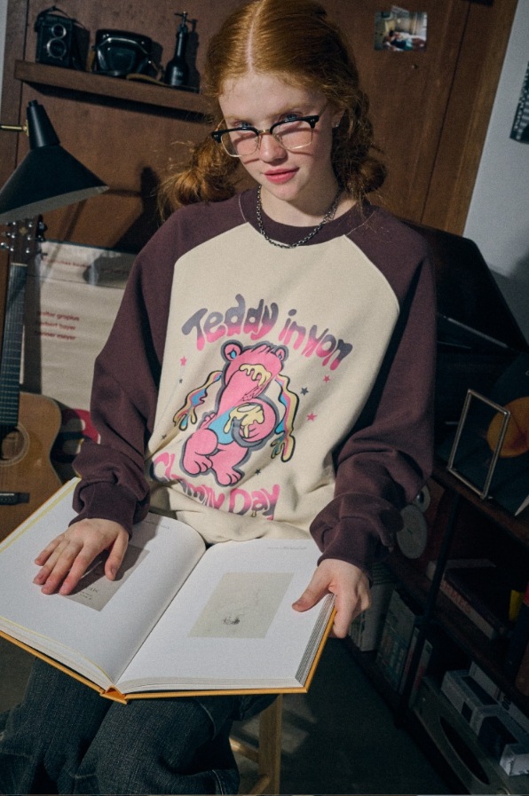 CPGN STUDIO】 Honey Teddy Raglan Sweatshirt トレーナー