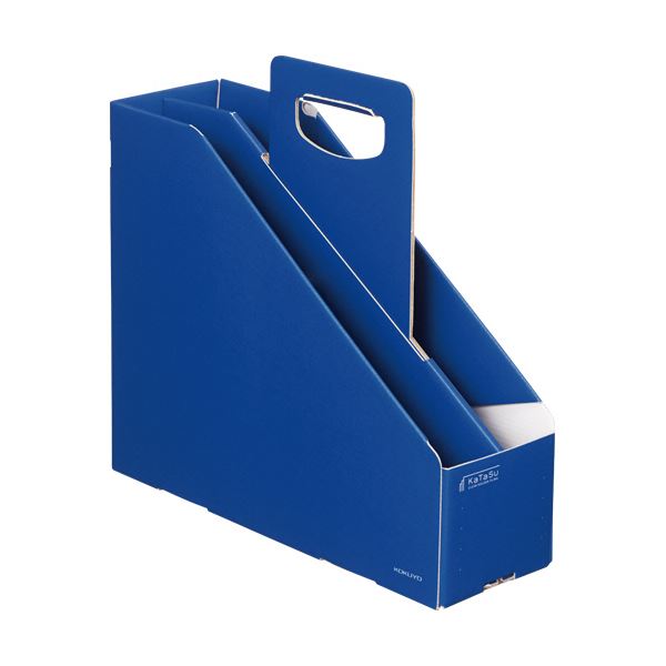 (まとめ) コクヨファイルボックス［KaTaSu］取っ手付き・スタンドタイプ ブルー フ-KES470B 1冊 (×30セット)