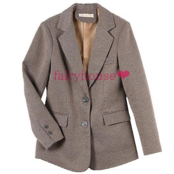 【急速出荷 2025年新作】ブレザー スーツ レディース 秋服 長袖テーラードジャケット ショット丈 オシャレチェック柄ブレザースーツ オフィス 30代アウター 韓国風 通勤OL 40代 50代