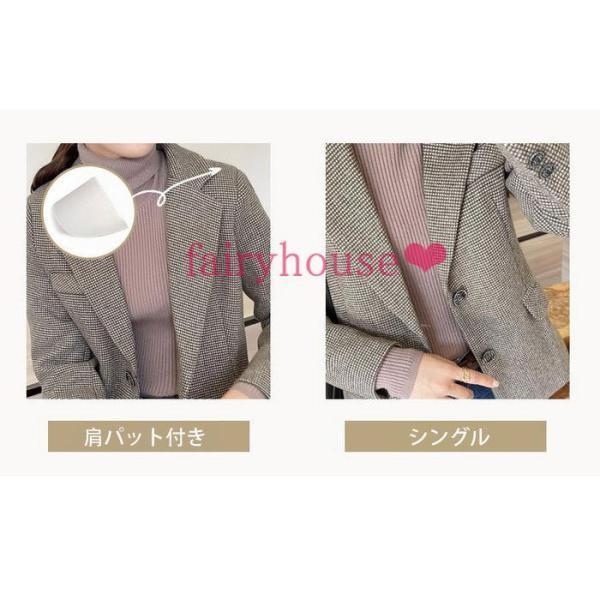 【急速出荷 2025年新作】ブレザー スーツ レディース 秋服 長袖テーラードジャケット ショット丈 オシャレチェック柄ブレザースーツ オフィス 30代アウター 韓国風 通勤OL 40代 50代