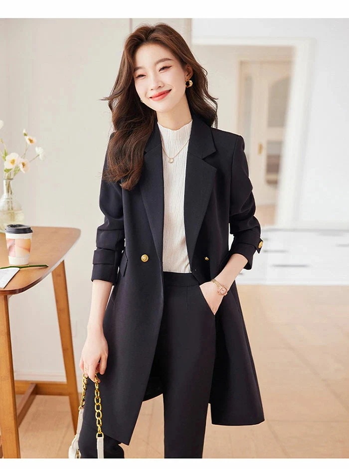 スーツパンツスーツ2点セット スーツ パンツスーツ ビジネススーツ 入園式 フォーマル セットアップ スーツ レディース セレモニー 入学式 卒園式 ロングテーラードジャケット＆ワイドパンツ 通勤 フ