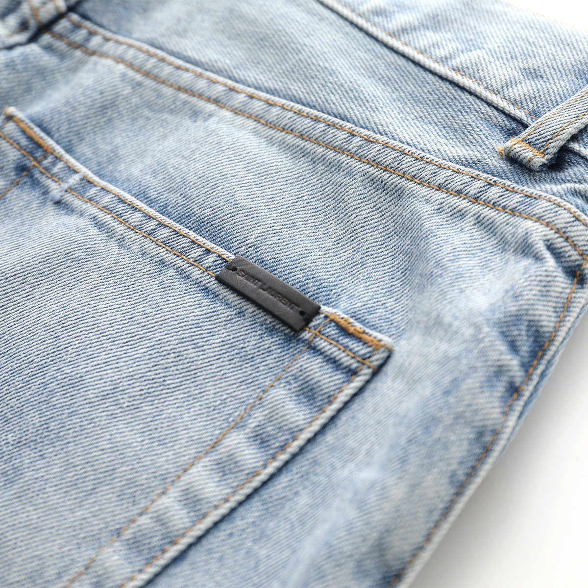 SAINT LAURENT サンローラン ジーンズ 648437 Y372Y レディース デニムパンツ ウォッシュ加工 ジーパン 4681