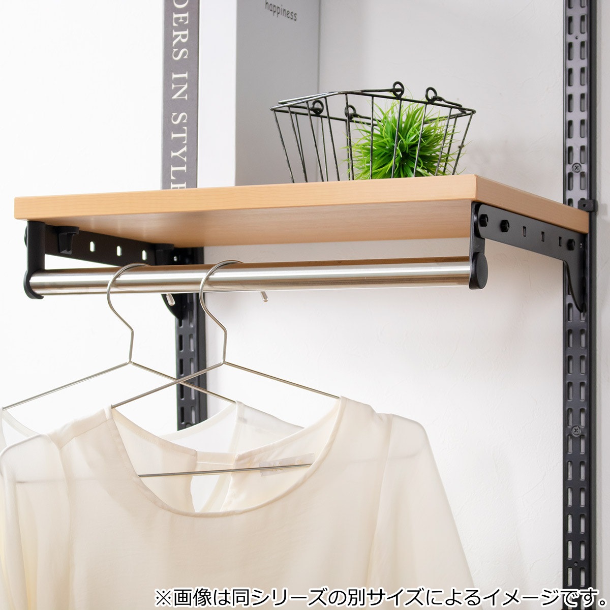 壁面収納 棚 パイプ付 TPセット 幅90cmx奥行40cm フィットラック パイプ付き 棚板 ハンガーラック DIY 収納 吊り下げ収納 クローゼット 可動棚 有効活用 壁掛け ラック