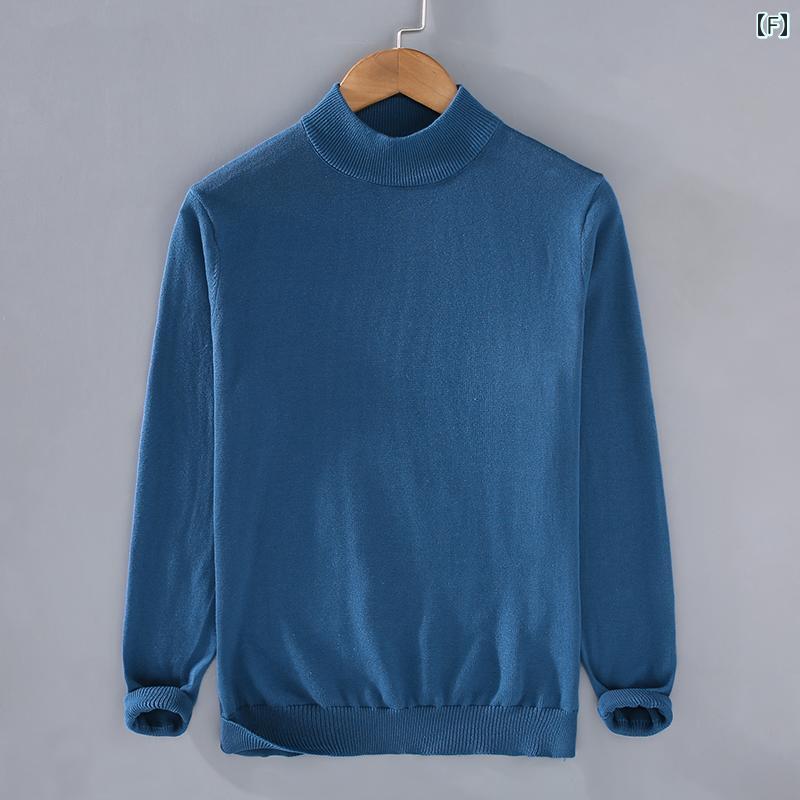 メンズ ファッション シンプル おしゃれ カジュアル 秋冬 コットン ハーフ タートルネックセーター 無地 暖かい ボトム シャツ セーター メンズ ファッション シンプル おしゃれ カジュアル 秋冬 コットン ハーフ タートルネックセーター 無地 暖かい ボトム シャツ セーター