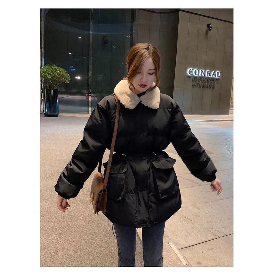 大人の魅力ダウンコートレディース大きいサイズ中綿入りミドル丈きれいめ中綿コートもこもこ襟冬服カジュアル厚暖かい秋冬防寒