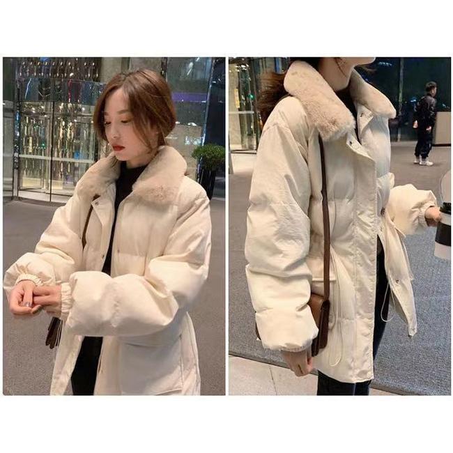 大人の魅力ダウンコートレディース大きいサイズ中綿入りミドル丈きれいめ中綿コートもこもこ襟冬服カジュアル厚暖かい秋冬防寒