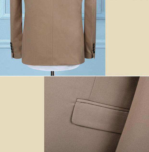 メンズスーツセットアップビジネススーツ3ピーススーツカジュアルl3点セットジャケット+ベスト+パンツ上下セットフォーマルスーツ男性スーツ人気カーキ細身スーツ無地スリムスーツ通勤二次会披露宴パーティー冠