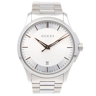 GUCCI グッチ Gタイムレス 126.4 メンズ ステンレススティール Qoo10] GUCCI グッチ Gタイムレス 腕時計 ステンレス : メンズ