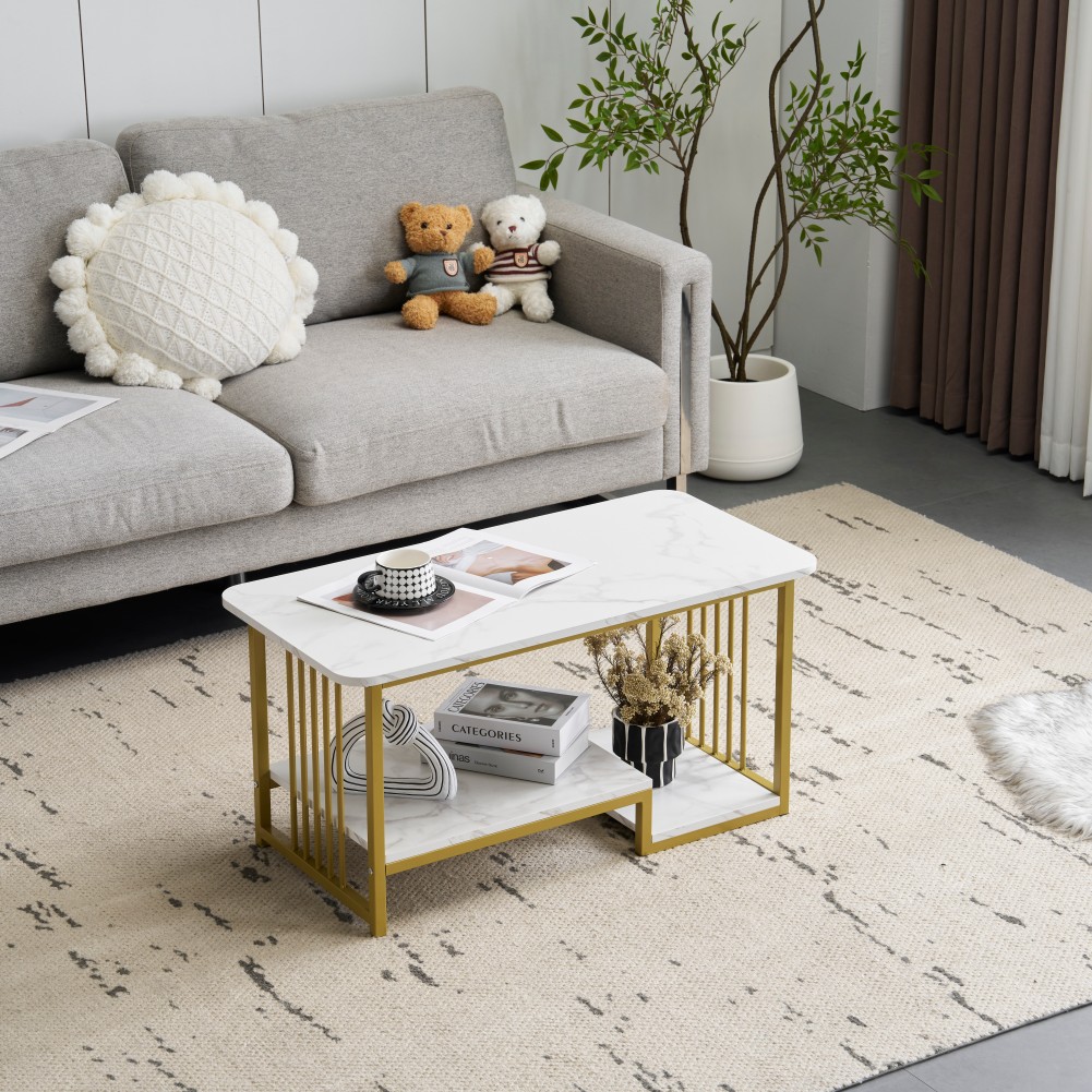 【国内発送.送.料.無.料！】【新作登場】センターテーブル 大理石調 収納付き 幅90cm ローテーブル 長方形 収納棚 コーヒーテーブル おしゃれ リビングテーブル コンパクト 北欧カフェテーブル【