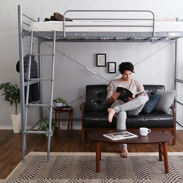ロフトベッド はしご 宮棚付き コンセント付き パイプベッド 大人用 シンプル 2段ベッド スチール シルバー ブラック 黒 ホワイト 白 銀色 ブラウン 茶色 ロフトベッド はしご 宮棚付き コンセント付き パイプベッド 大人用 シンプル 2段ベッド スチール シルバー ブラック 黒 ホワイト 白 銀色 ブラウン 茶色