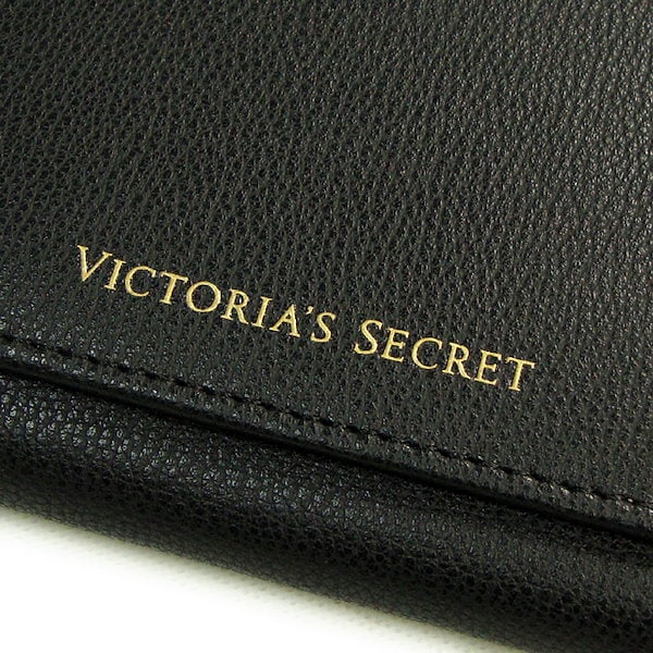 Victoria's Secret★ 長財布・黒 ドット ゴールドスタッド Qoo10] ヴィクトリアズシークレット ヴィクシー 長財布