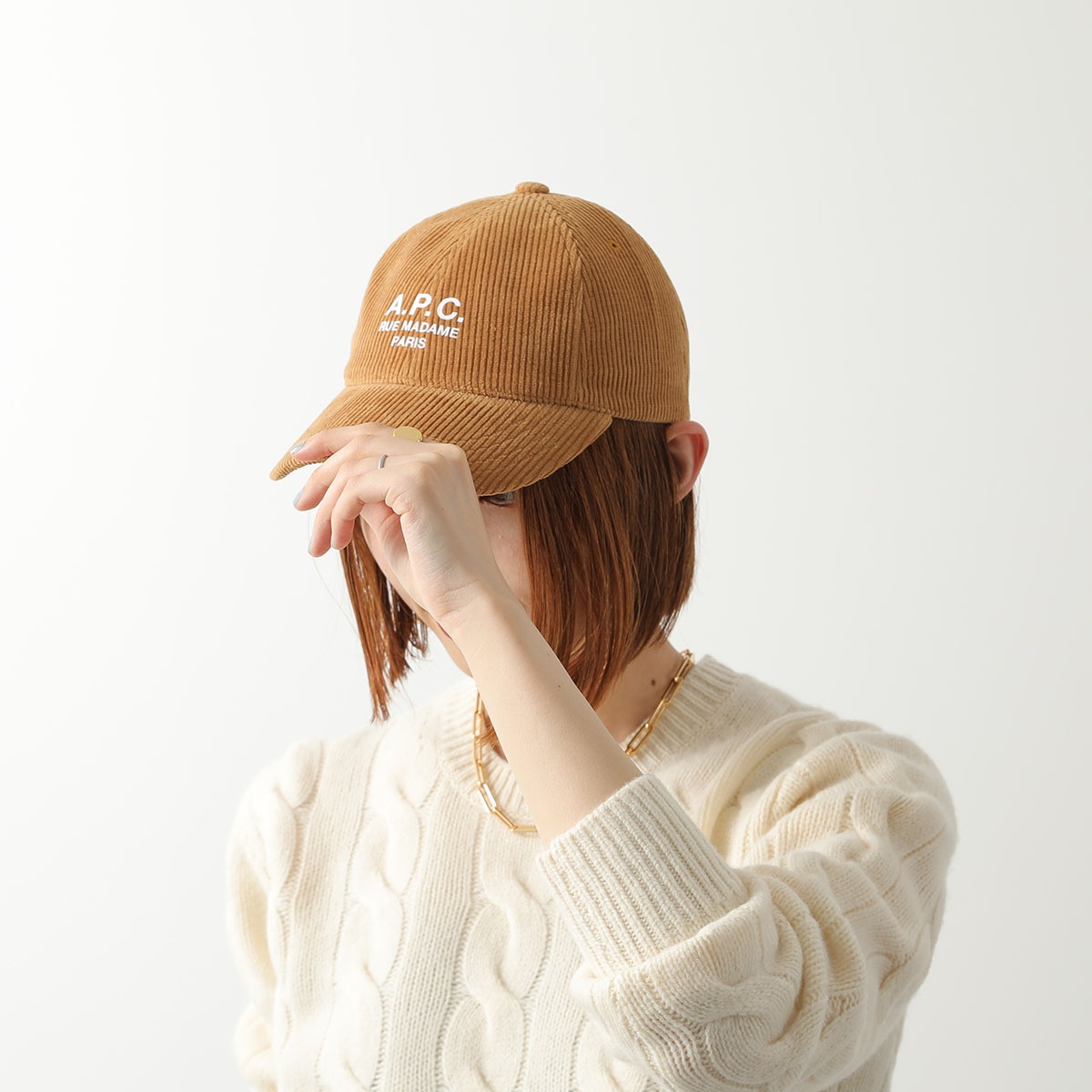 APC A.P.C. アーペーセー キャップ Charie COHBB M24163 メンズ コーデュロイ ロゴ キャスケット 帽子 CAF APC A.P.C. アーペーセー キャップ Charie COHBB M24163 メンズ コーデュロイ ロゴ キャスケット 帽子 CAF